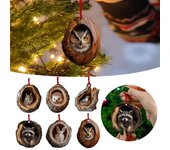 Adornos navideños de animales Adornos navideños Adornos acrílicos de animales Adornos de Año Nuevo Colgantes navideños de pie en el árbol de Navidad One Size