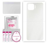 apgo Protective Skin Sticker for the back compatible with Oppo Reno4 SE, Wrap Film, Foil, Vinyl - Pattern Matte Transparent