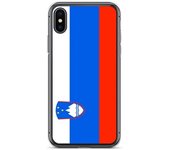 Coque iPhone - PIXELFORMA - iPhone XS - Drapeau de la Slovénie - Sopa de silicona - Protección completa