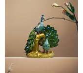 Estatua decorativa de pavo real, escultura animal moderna de resina para el hogar, decoración multifuncional para el escritorio de la oficina en casa.