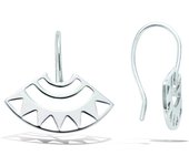 Les Trésors De Lily [Q6817] - Boucles Argent 'Navajos' argenté (rhodié) - 25x13 mm plata