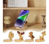 Soporte de escritorio de madera maciza para tableta y teléfono, base de madera para teléfono, taburete pequeño One Size