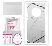 apgo Protective Skin Sticker for the back+sides compatible with Huawei Mate 40 Pro, Full Wrap Film, Foil, Vinyl - Pattern White Marble