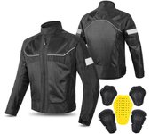 Chaqueta de moto para hombre, transpirable, protectora, para montar en moto, para motocross XXXXL blanco