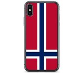 Funda iPhone - Norvège - Drapeau - Souple - Multicolore - Compatible iPhone X