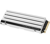 CORSAIR MP600 ELITE SSD NVMe PCIe Gen4 x4 de 4 TB, compatible con PlayStation, formato 2280, disipador térmico de aluminio fino, NAND 3D TLC de alta densidad, color blanco, M.2 5/PS5