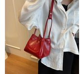 Bolso de mano de cuero de PU de moda para mujer, bolso de cubo femenino de tendencia, bolsos de mensajero de hombro simples, bolsos de diseñador de lujo, carteras