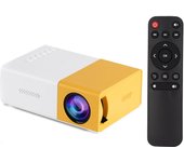 Mini proyector LED compatible con proyector de vídeo portátil 720P/1080P con altavoz incorporado y control remoto EU Plug