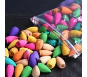 60 conos de incienso de reflujo para cascada con aromas naturales mixtos. Quemador de incienso de cascada, regalo ideal para yoga y aromaterapia. mix 60pcs