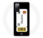 Coque pour Samsung Galaxy S20 FE Billet d'avion Madrid Espagne