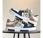 Nuevos zapatos de diseñador de moda para Hombre, Zapatillas informales con plataforma, Zapatillas con cordones, Zapatillas para estudiantes, zapatos vulcanizados para Hombre, Zapatillas para Hombre 39 azul