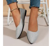 Nueva llegada 2024, zapatos de verano hermosos y a la moda con punta estrecha para mujer, zapatos planos de bailarina, zapatos informales cómodos para mujer 36 oro