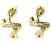 Les Trésors De Lily [N5326] - Pendientes de aro chapados en oro 'Sissi' oro blanco - 16 mm 13 mm oro