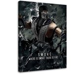 Cuadros en Lienzo Personaje del juego Mortal Kombat Smoke 40x60 gris