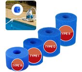 Esponja de espuma para filtro de piscina Intex tipo I/II/VI/D, pieza reutilizable.