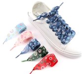 Cordones de zapatos estampados, cordones de zapatos de encaje de hilo de nieve, cordones deportivos transparentes ultrafinos, cuerdas para mujeres