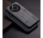 Funda para Realme 11 Pro Plus 11X 5G 4G funda de cuero con patrón de madera de bambú funda de lujo para oppo realme 11 pro funda capa Realme 11 Pro Plus negro