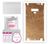 apgo Protective Skin Sticker for the back+sides compatible with Samsung Galaxy Note 9, Full Wrap Film, Foil, Vinyl - Pattern Rusty Copper
