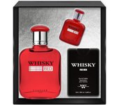 Set de regalo con fragancia Evaflor Whisky Red: Colección Eau de Toilette con frascos de 100 ml, 10 ml y 20 ml