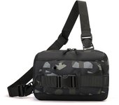 Bolso de hombro para exteriores, bolso cruzado ligero para hombre, riñonera deportiva multifuncional, bolso de pecho de gran capacidad azul