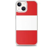 Coque iPhone - Drapeau Pérou - iPhone 13 mini - Souple - Multicolore - Silicona transparente