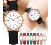 Reloj de Mujer Pulsera de Cuero Reloj de Mujer Reloj de Cuarzo One Size negro