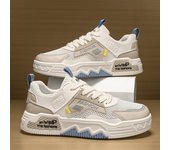 Zapatillas de deporte originales de moda de verano para hombre, zapatillas deportivas transpirables de malla 2024, zapatos vulcanizados de plataforma informales para hombre, zapatillas de tenis de lujo para hombre 39 beige