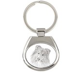Collie Rough, Long-Haired Collie - keychain with a dog, keychain with a print, personalized pendant from the Art-Dog brand plata