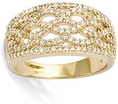Anillo Chapado en Oro 'Sissi' dorado blanco - 11 mm 56 oro