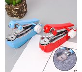 Máquina de coser portátil para el hogar, ropa portátil para viajes al aire libre, telas, herramienta de costura artesanal, Mini máquina de costura Manual rojo