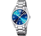 Reloj Festina Alegría de acero inoxidable con esfera azul y cuarzo F20622-I para mujer azul