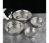 Easy to Use Stainless Steel Drinking Bowl Thickened Pet Bowl Simple Dog Food Bowl  Dog Bowl M
