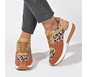 Zapatos de plataforma con tacón inclinado y estampado de leopardo para mujer, otoño 2024, nuevos zapatos casuales a juego, modernos, versátiles y cómodos 36 negro