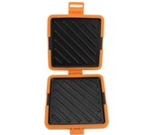 Sandwichera Tostada para Microondas Tostada para Microondas con Correas de Silicona Ajustables No L naranja