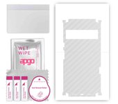 apgo Protective Skin Sticker for the back+sides compatible with Google Pixel 6 Pro, Full Wrap Film, Foil, Vinyl - Pattern Transparent Carbon