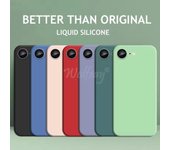 Funda de silicona líquida para iPhone 16e, funda protectora de goma lisa para iPhone 16e, 15, 14, 13, 12 Mini, 11 Pro Max Plus X iPhone 16E negro
