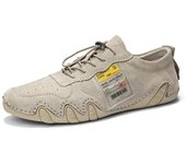 Zapatos casuales de cuero genuino para hombre, talla grande 45 46, zapatillas con cordones para hombre, zapatos para caminar transpirables para hombre, zapatillas de diseñador hechas a mano 6.5