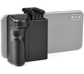 Empuñadura inalámbrica para teléfono inteligente, soporte estabilizador para selfies, vlogs, con zapata fría de 1/4 negro