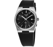 Tissot Reloj para hombre T-Classic PRX con correa de caucho y esfera negra de cuarzo T137.410.17.051.00 100M negro