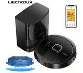 Aspiradora robot G7 Liectroux LDS y mopa combinadas, vaciado automático, navegación láser lidar, mapa de varios pisos, 6,5 kPa, potencia para alfombras, funcionamiento de 180 minutos