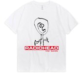 Camisetas gráficas de Radiohead The Bends, camiseta de manga corta estilo punk hip hop vintage de los años 90, camiseta de calle de gran tamaño unisex M