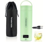 Hervidor eléctrico portátil, hervidor pequeño de viaje, calentador de agua, con control de temperatura de 4 velocidades y función de aislamiento, acero inoxidable 304,