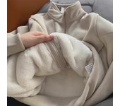Chaqueta de invierno acolchada gruesa para mujer: forro polar, terciopelo y lana de cordero. XXXXS