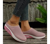Zapatillas de cuña para mujer, zapatillas Premium, Vintage, antideslizantes, informales, con plataforma, zapatos Retro, sandalias ortopédicas para diabéticos de talla grande 36 negro