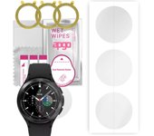 3 protectores de pantalla de hidrogel apgo para Samsung Galaxy Watch4 Classic de 46 mm, película de hidrogel, con capa de posicionamiento de fácil instalación