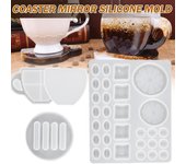 Posavasos para taza de café, soporte de almacenamiento, bandeja, tapete para taza, molde de fundición de resina epoxi