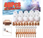 40 Uds. Consumibles de Cortador de Plasma por aire, ajuste extendido para antorcha PT-31 LG-40 CUT-40 50
