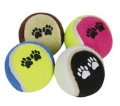 Pelotas de tenis para perros de regata (Paquete de 4) One Size negro