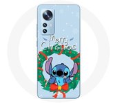 Coque pour Xiaomi Mi 12 / 12X Stitch neige joyeux Noël bleu