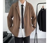 Traje de moda coreana para hombre de primavera 2021: Chaqueta retro casual estilo urbano Large caqui